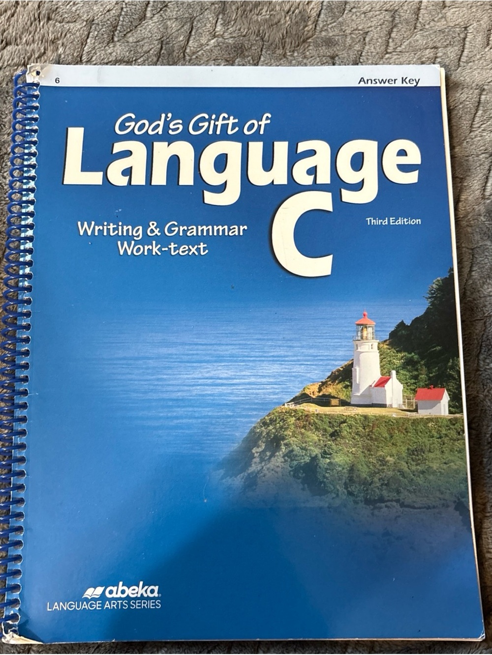 Abeka God's Gift of Language C Writing & Grammar Work-text answer key- Blue